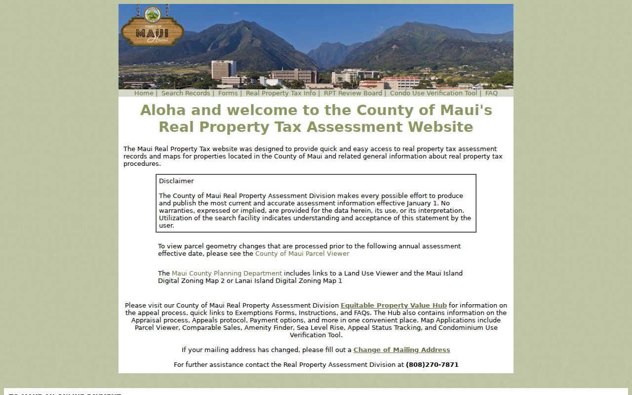 Hawaiʻi residents directory research using Maui property search modes